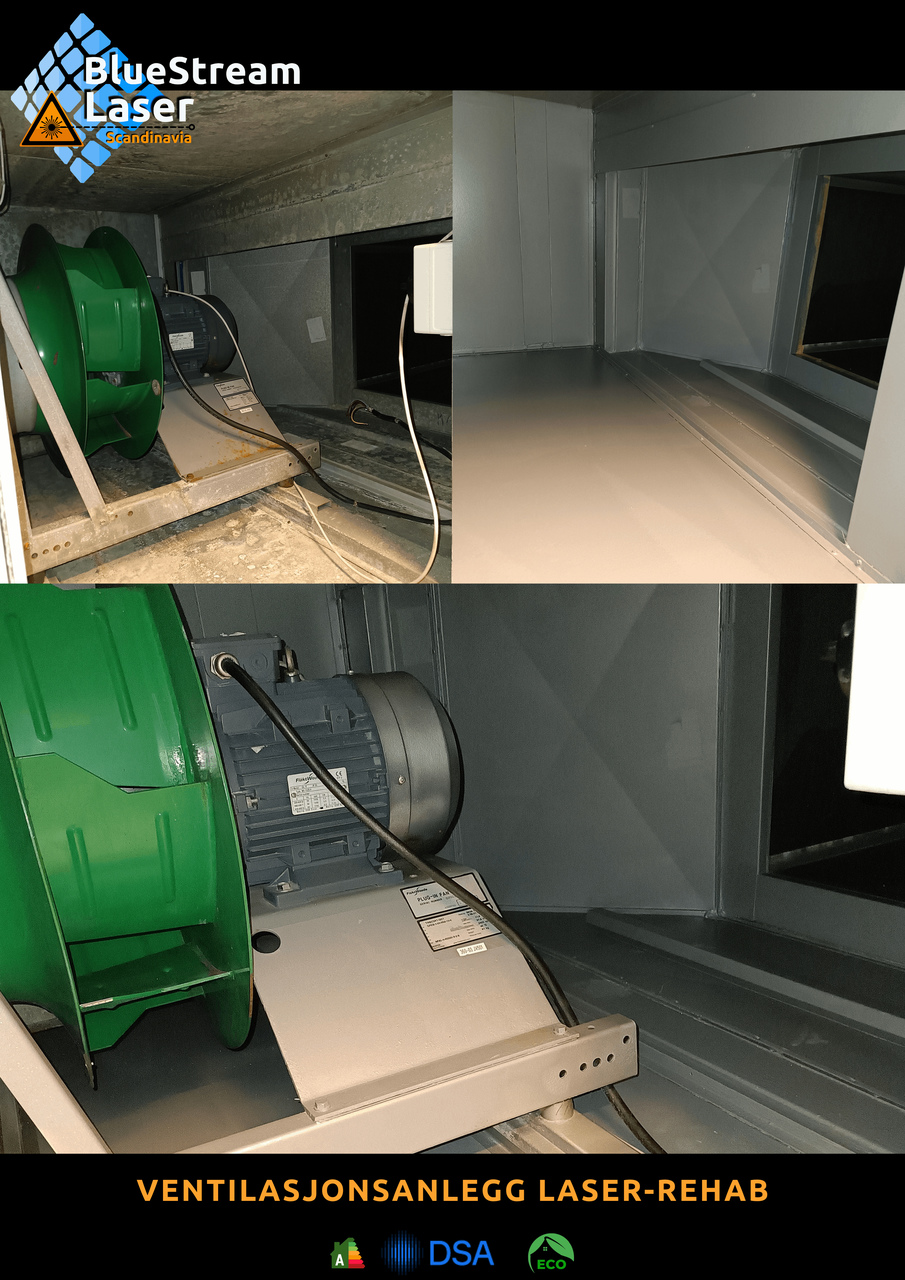 laser cleaning metal - recovery of ventilation system